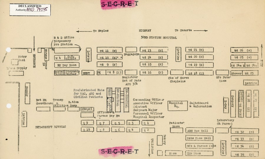 32nd Station Hospital Map December 1944