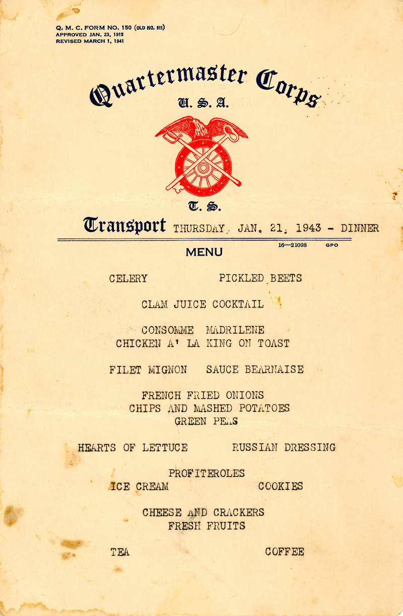 Griffin-Menu-21-Jan-1943